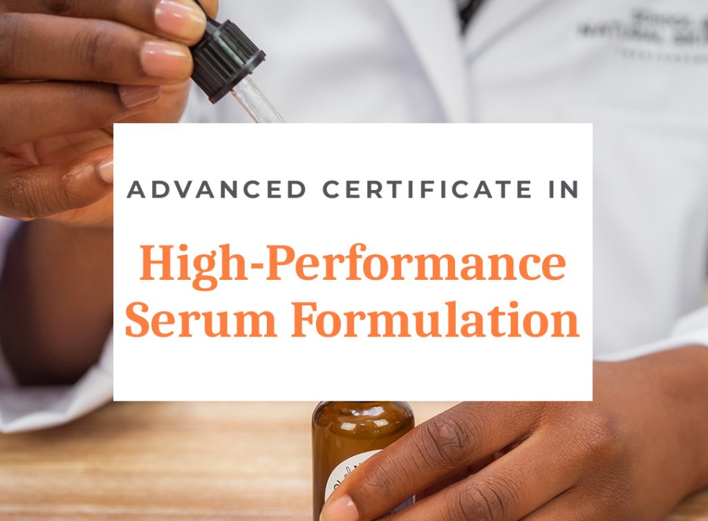 Advanced serum formulation certificate with dropper.