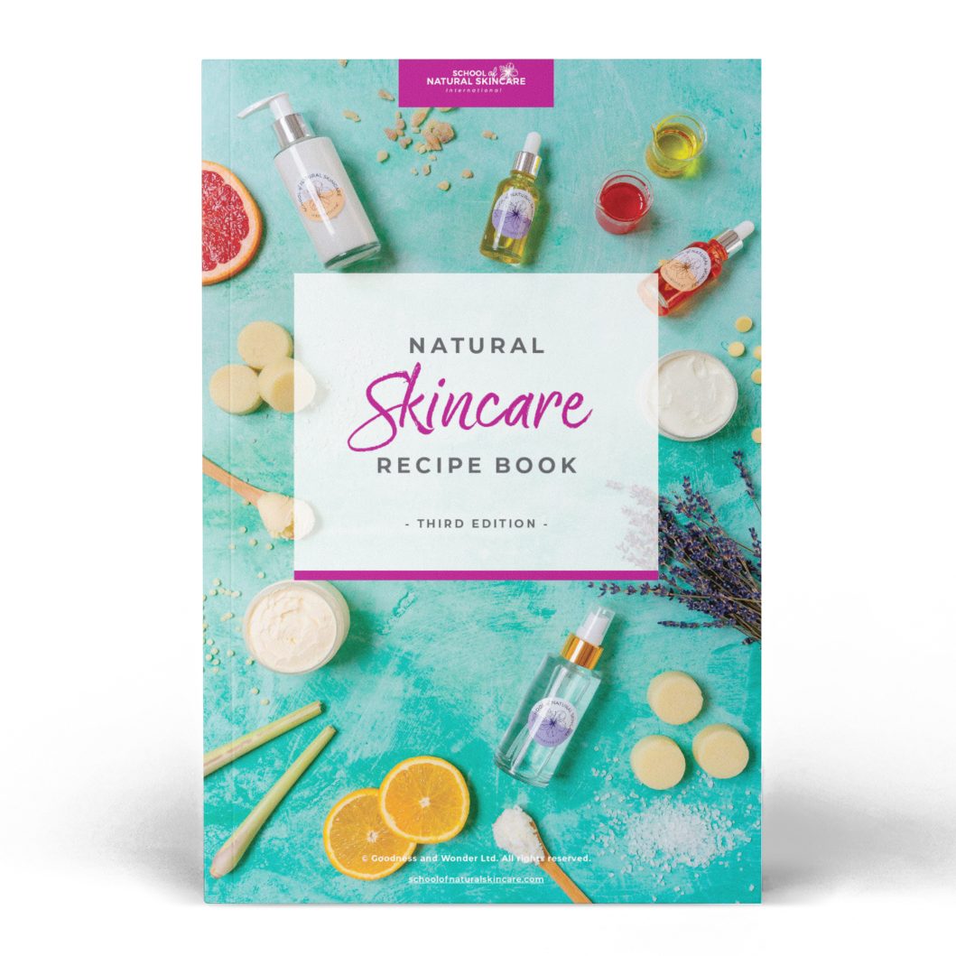 Natural Skincare Recipe Book Cover, Third Edition