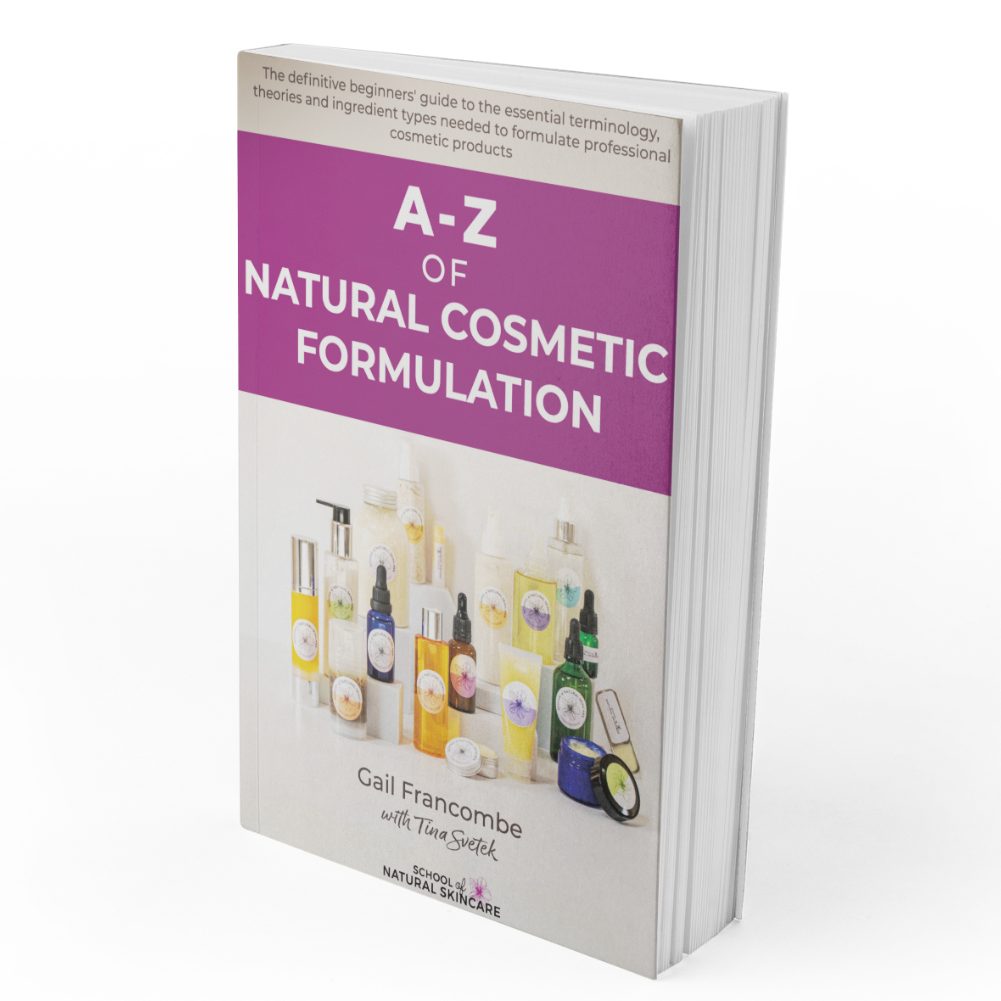 Book cover: A-Z of Natural Cosmetic Formulation.