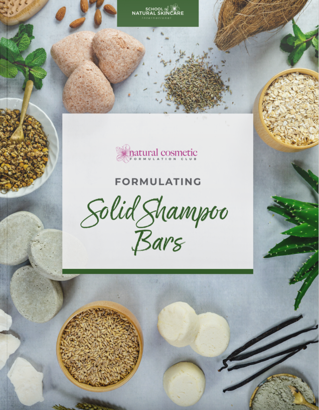 Solid shampoo bars with natural ingredients