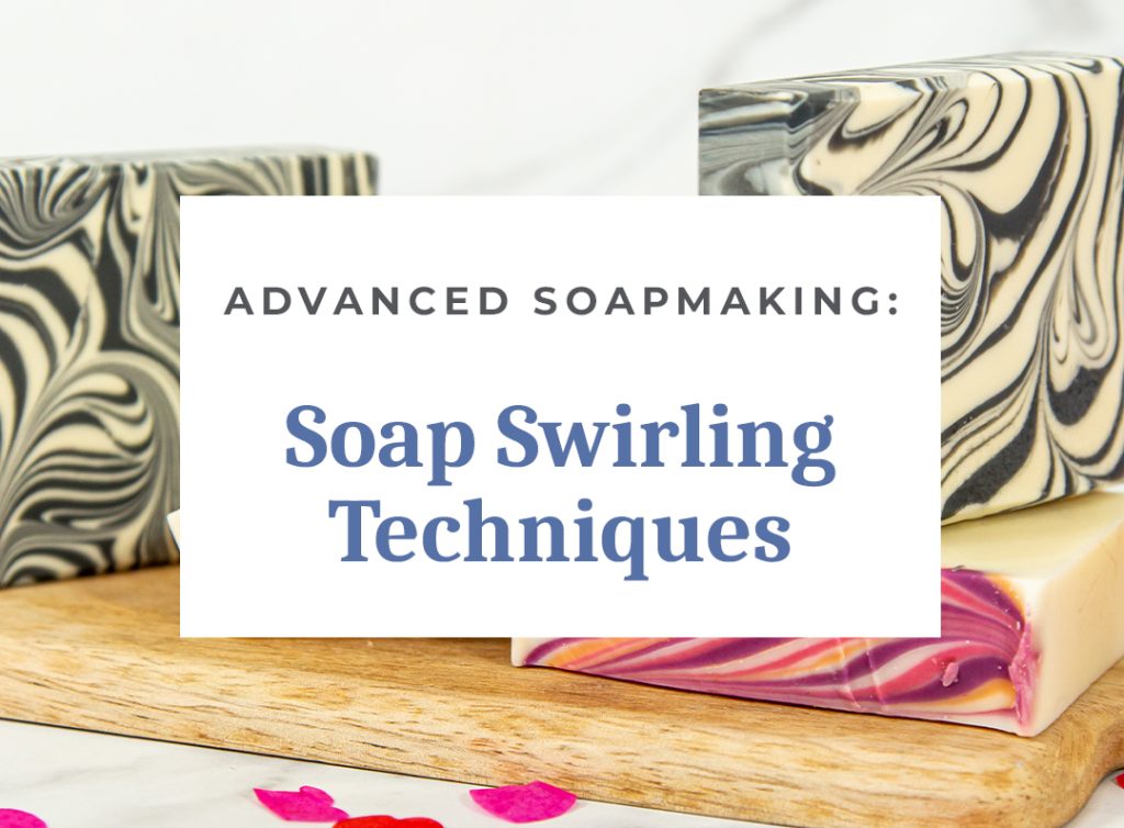 Advanced soapmaking with swirling techniques guide.