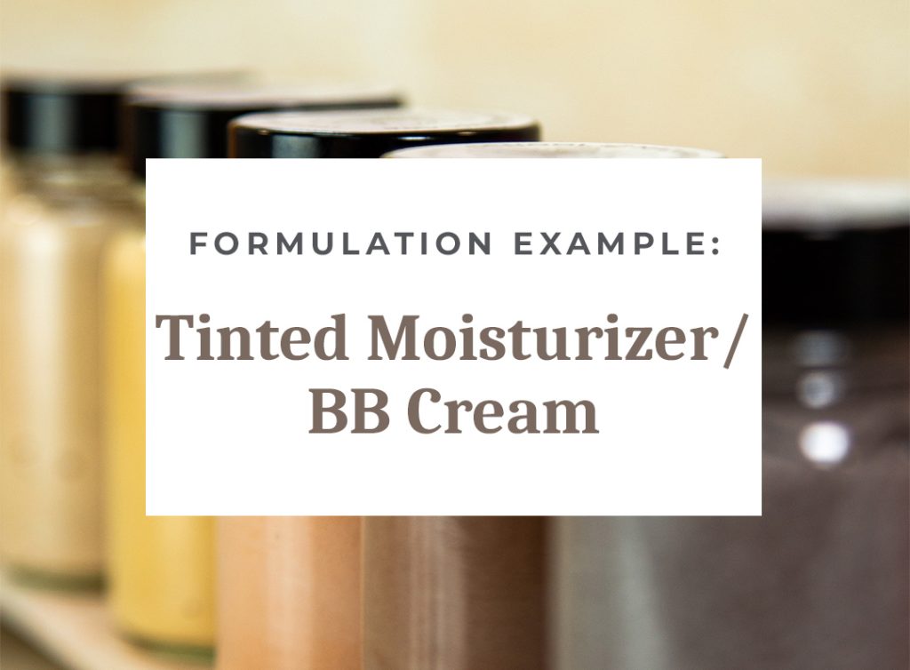 Example formulation of tinted moisturizer and BB cream