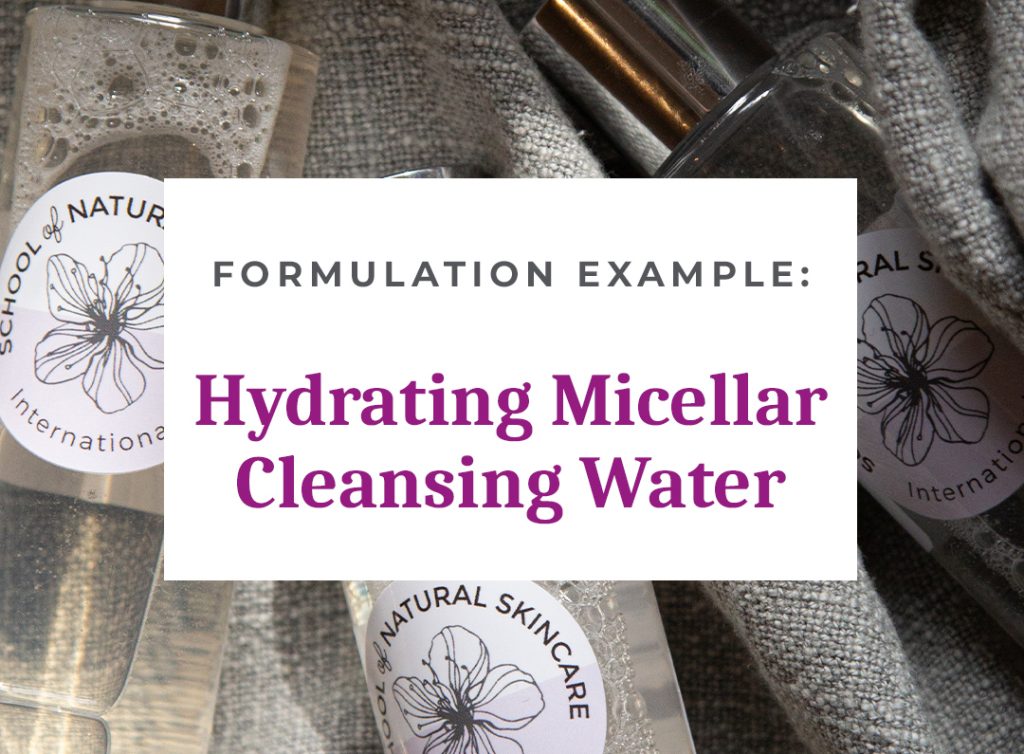 Example of hydrating micellar cleansing water formula.