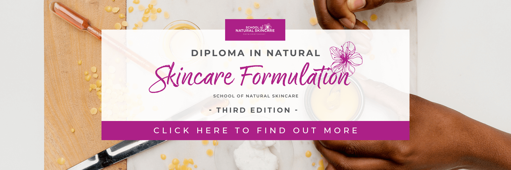 Natural Skincare Formulation Diploma Banner