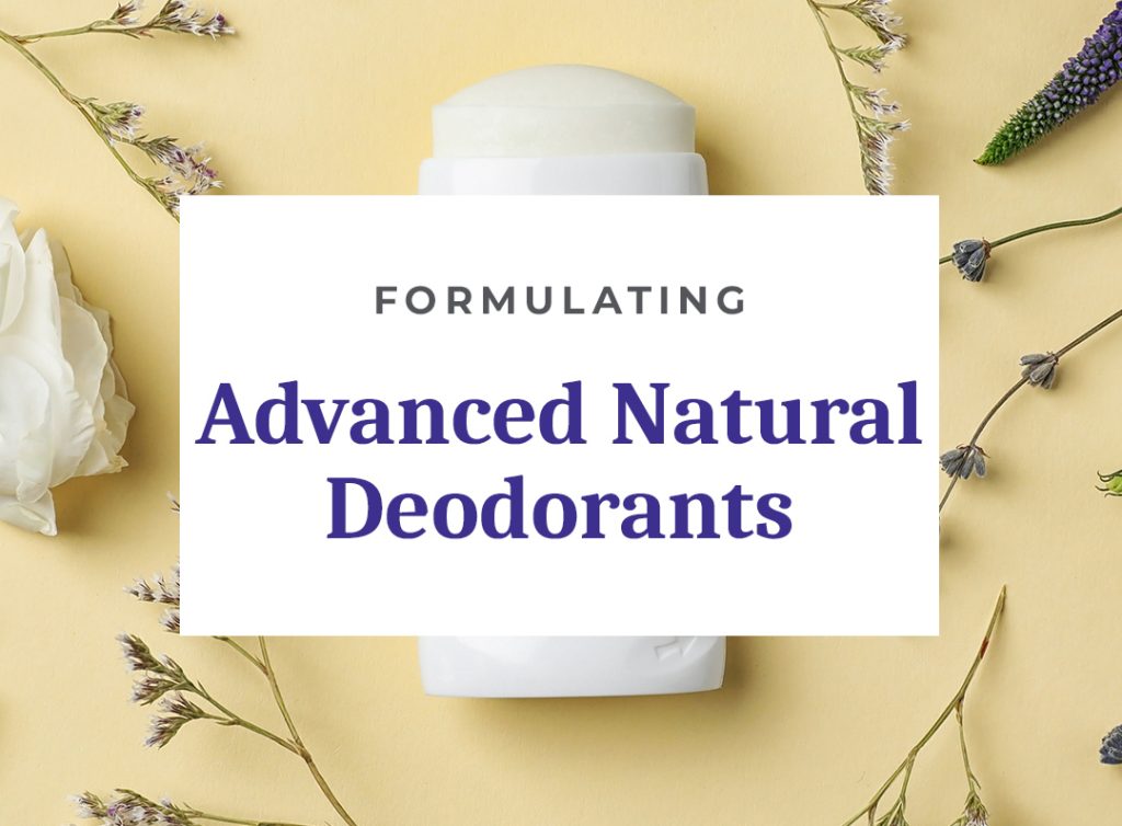 Advanced natural deodorants with botanical elements.