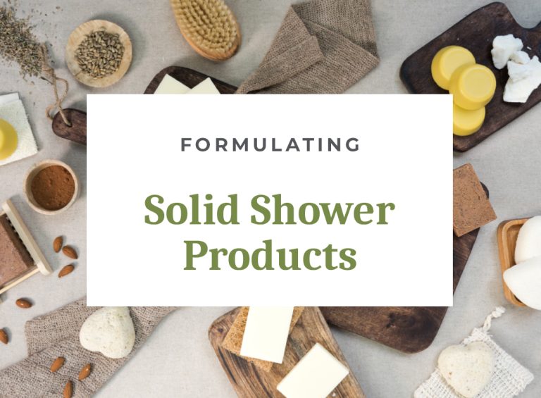 Formulating eco-friendly solid shower products display