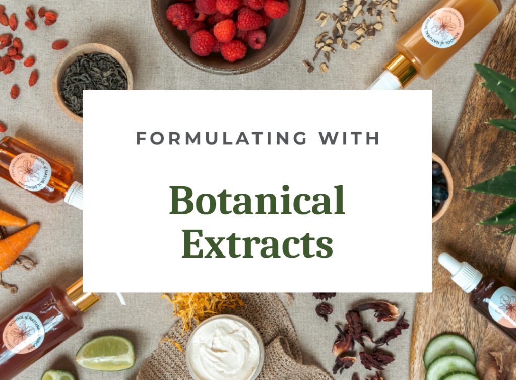 Botanical extracts with natural ingredients for skincare products.