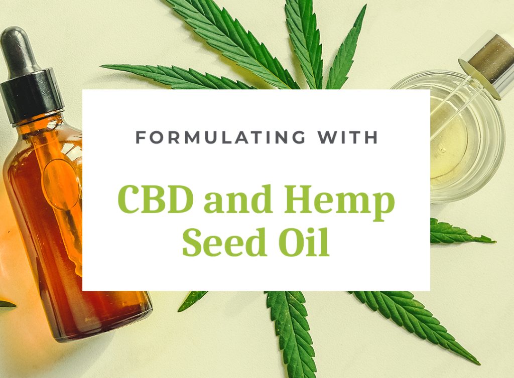 CBD and hemp oil formulating ingredients