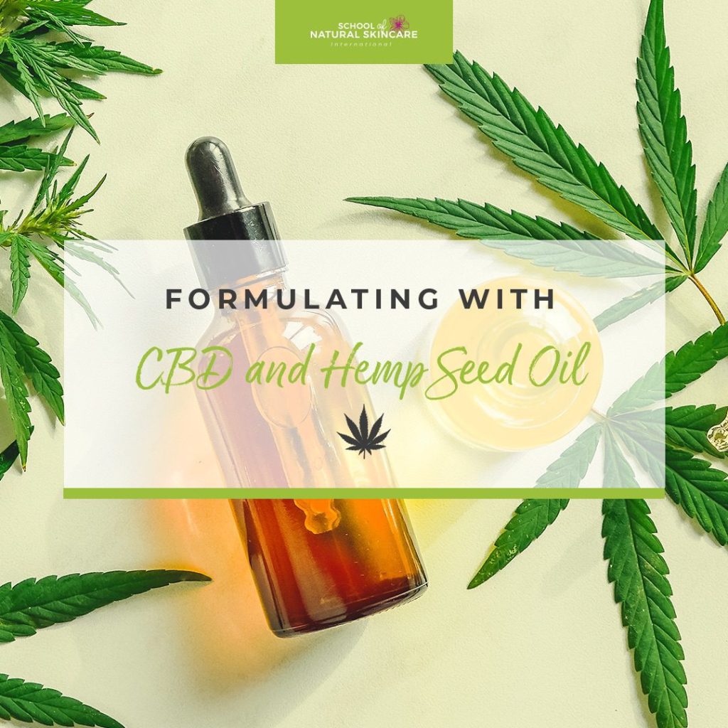 CBD and hemp oil skincare formulation