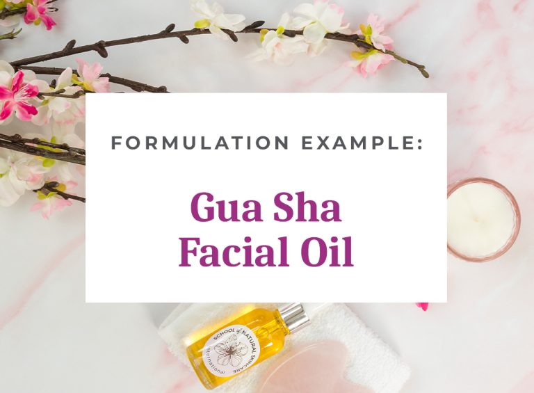 Gua Sha facial oil with cherry blossoms