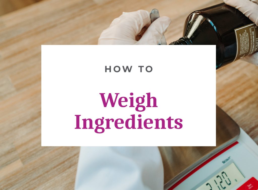 Guide on weighing ingredients accurately