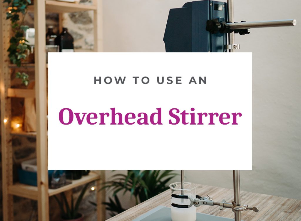 Guide to using overhead stirrer in lab.