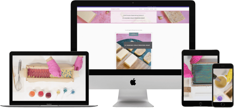 Responsive design for online soap making course