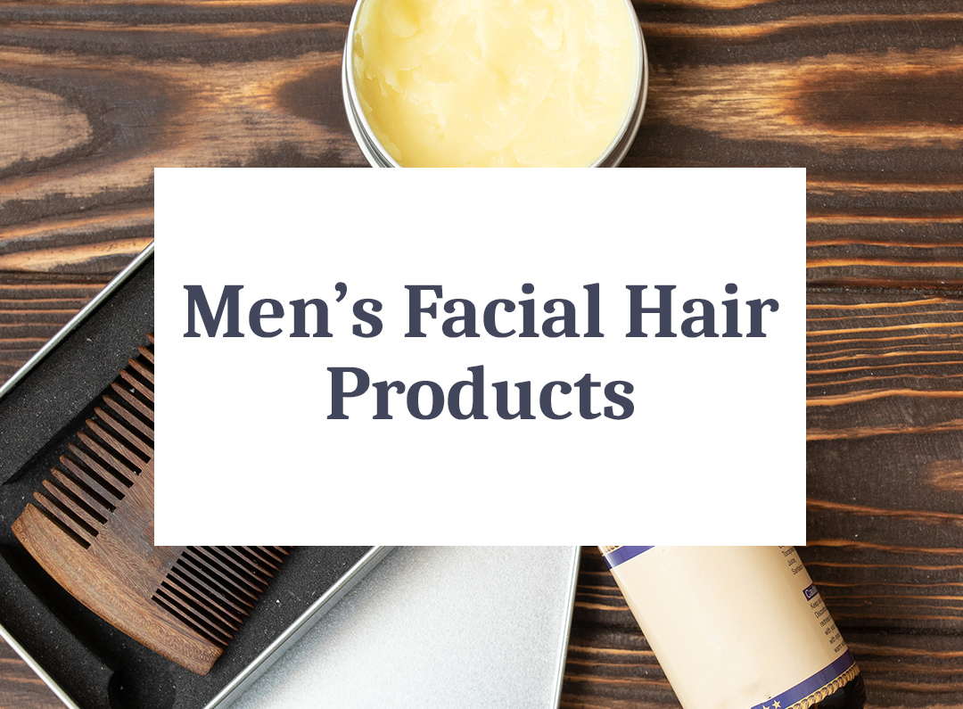 Men's grooming: comb, balm, facial hair products