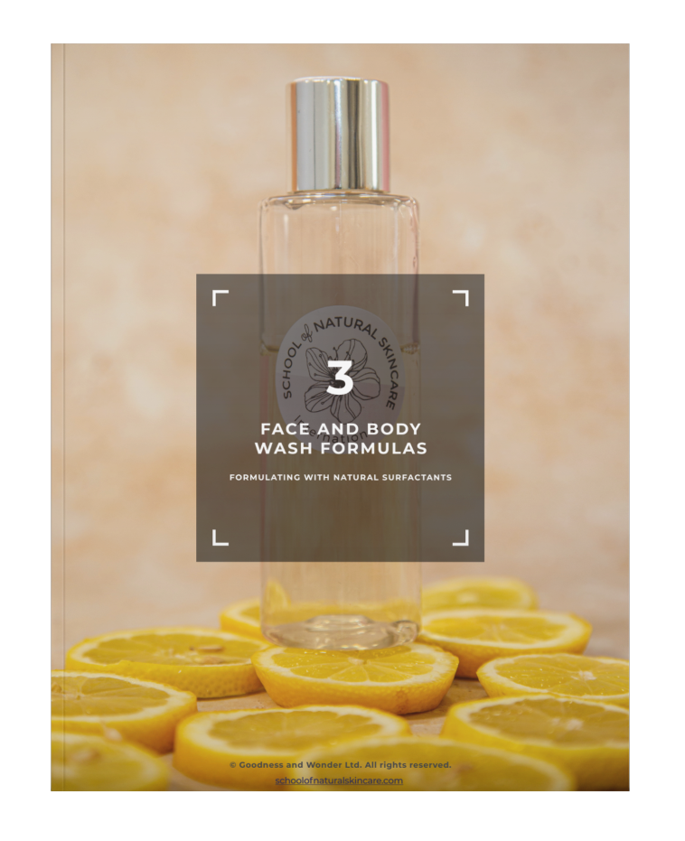 Face and body wash formulas with citrus background